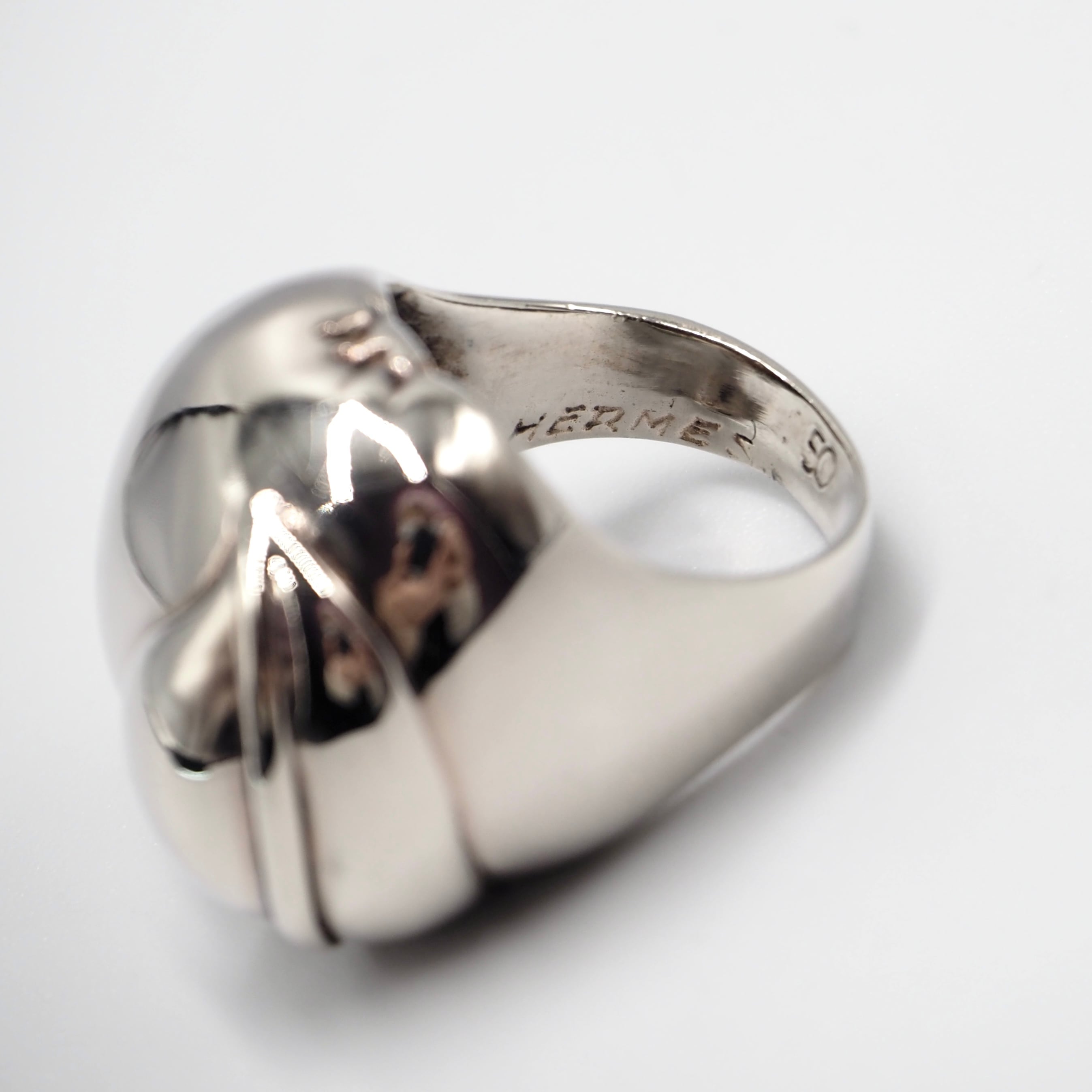 HERMES 約10号 アップルモチーフ リング シルバー925 エルメス 付属品