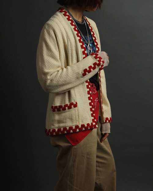 1980's Chanel / Cheeker Knit Jacket