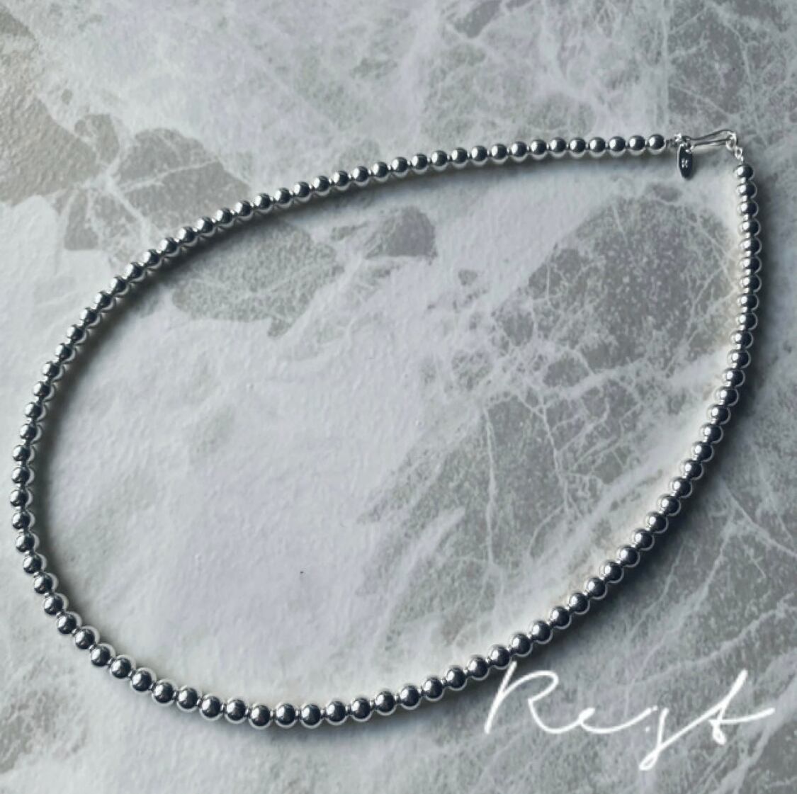 Re:st 8mm silver peal necklace 40cm シルバーパール ネックレス