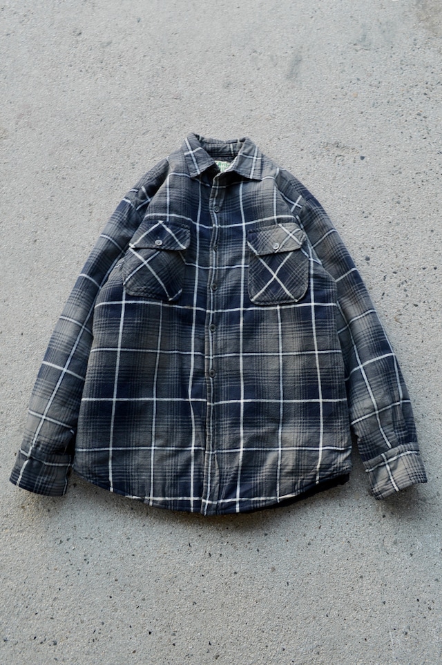 OZARK TRAIL 1980's-90's From USA Print Flannel Check Quilting Shirt Jacket プリントネル キルティングシャツジャケット