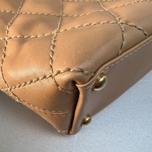 CHANEL シャネル ココマーク  レザー ハンドバッグ ベージュ A-11635