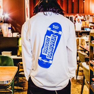 HANG SKATER L/S T-SHIRTS（WHITE/BLUE）