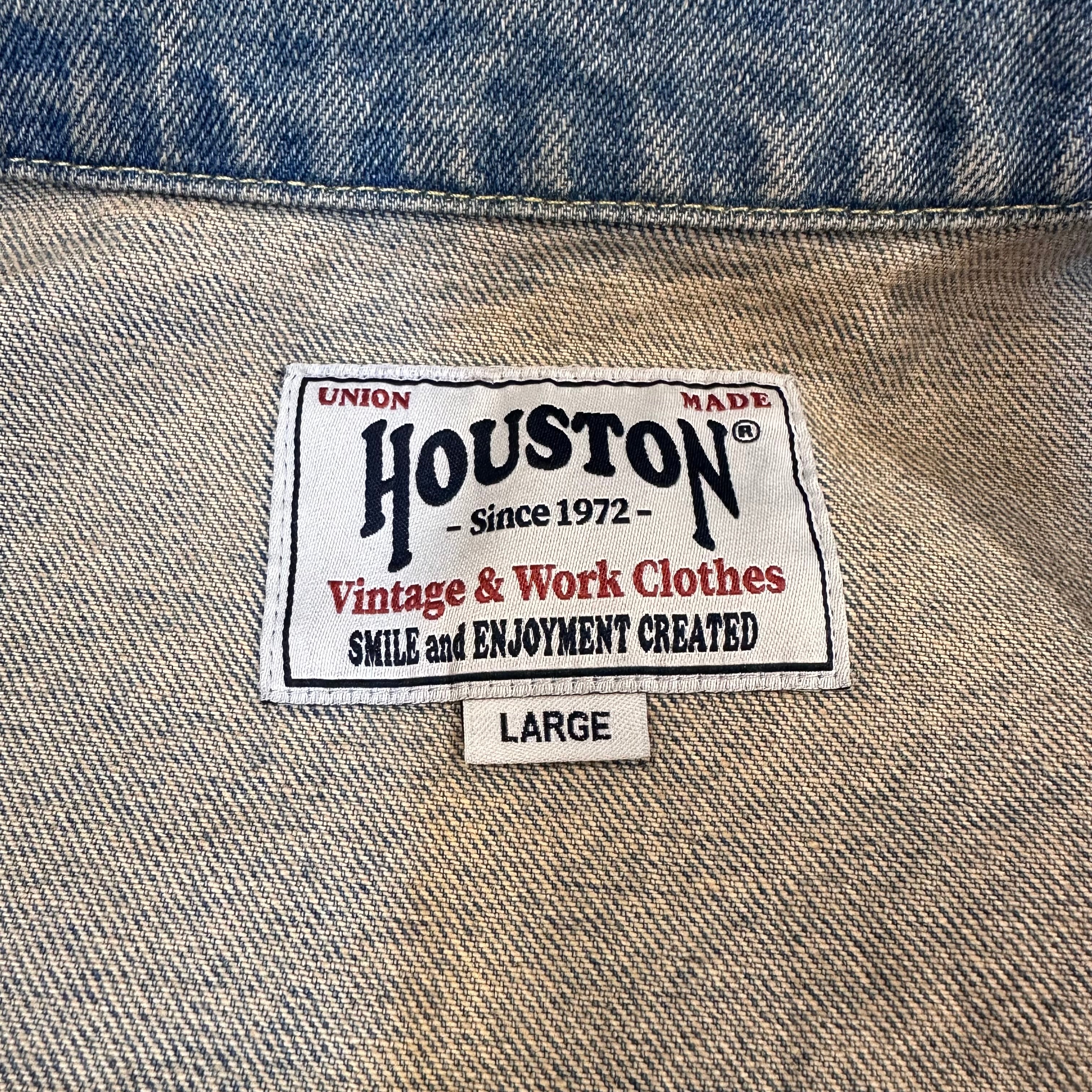 HOUSTON / ヒューストン 51566 DENIM EMBROIDERY TRACKER JACKET
