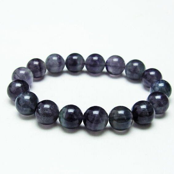 フローライト ブレスレット 蛍石 パワーストーン 12mm 一点物 メール便送料無料 [M便 1/10] 111-23582