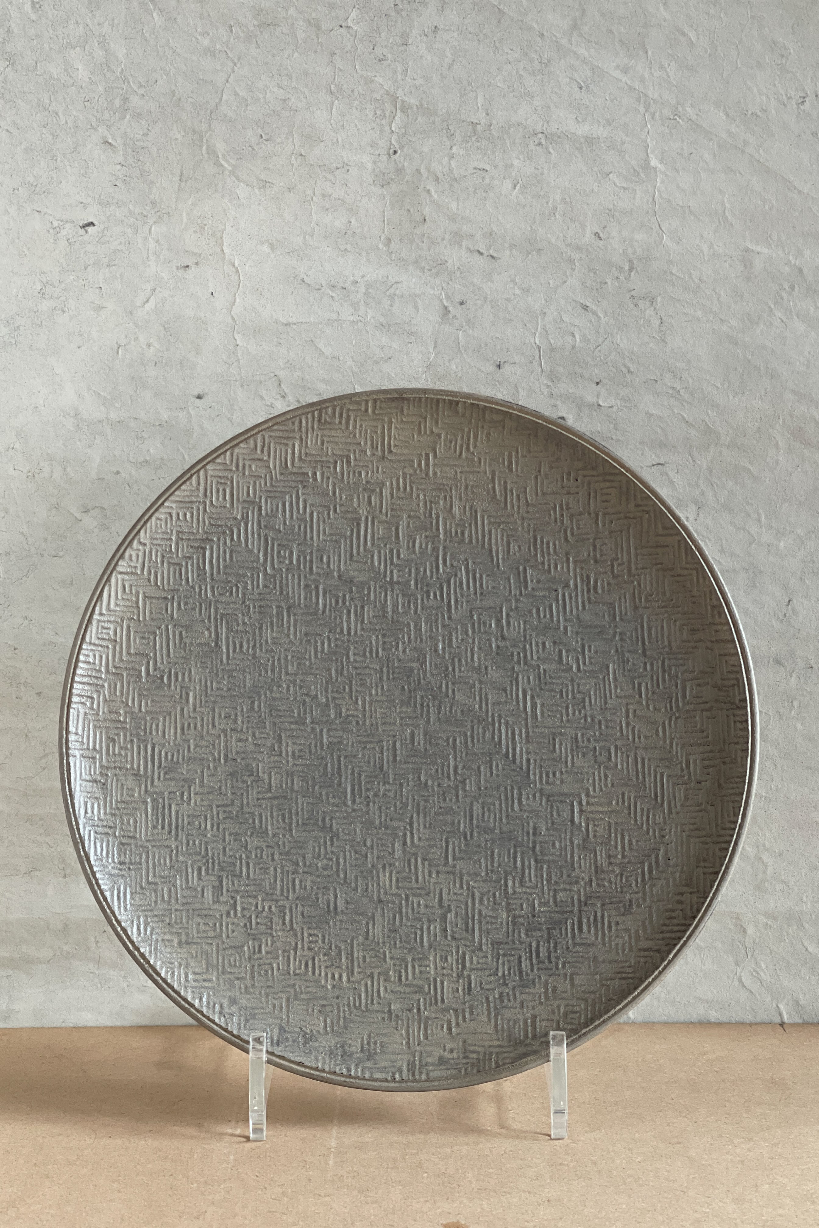 村田森 土井宏友 合作 陶胎漆器 平皿 村田森 土井宏友 合作 陶胎漆器 平皿