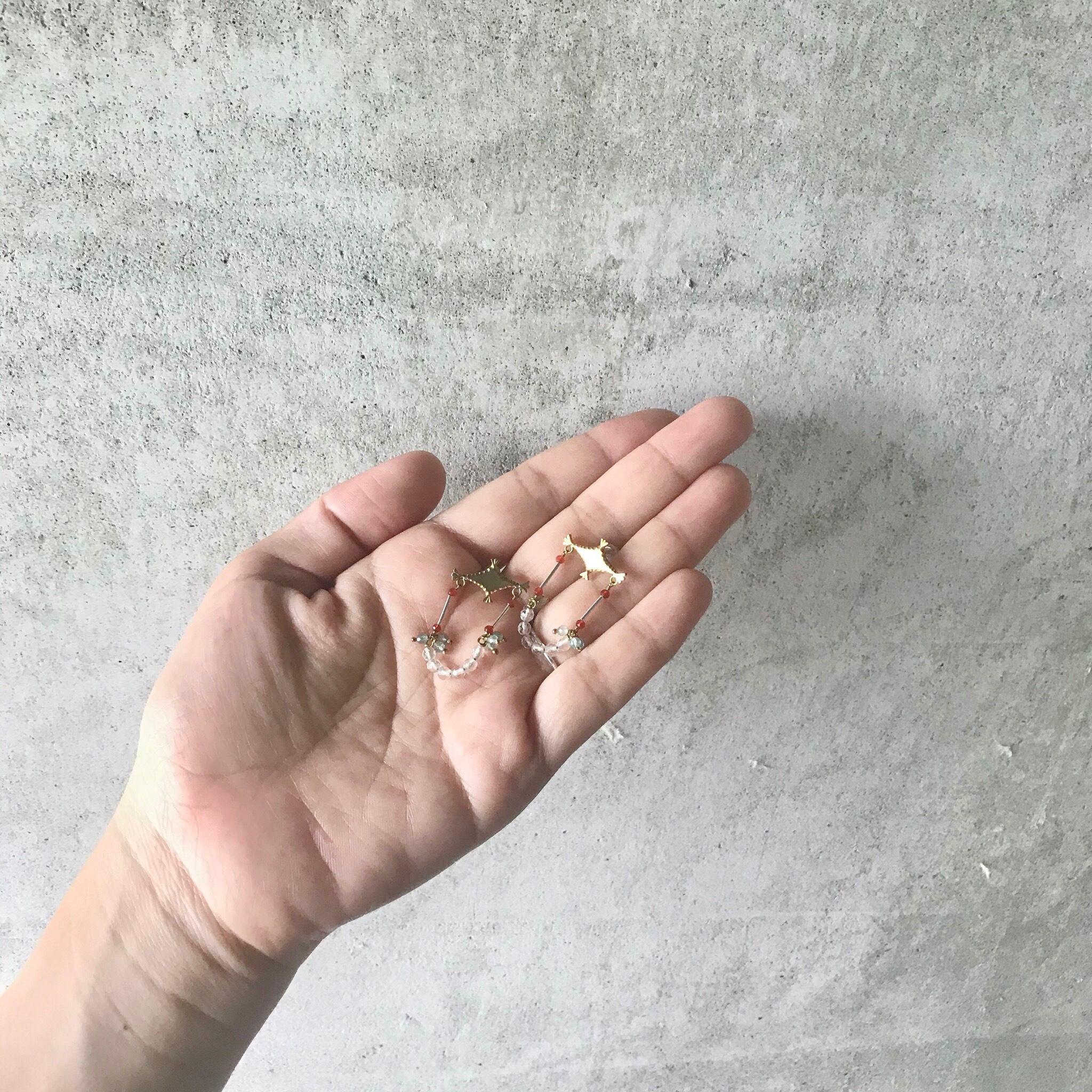 *流れ星カラー*耳飾り