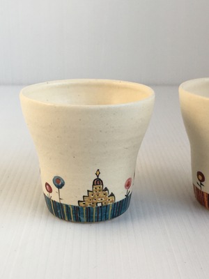 段湯呑み / アニメ文様