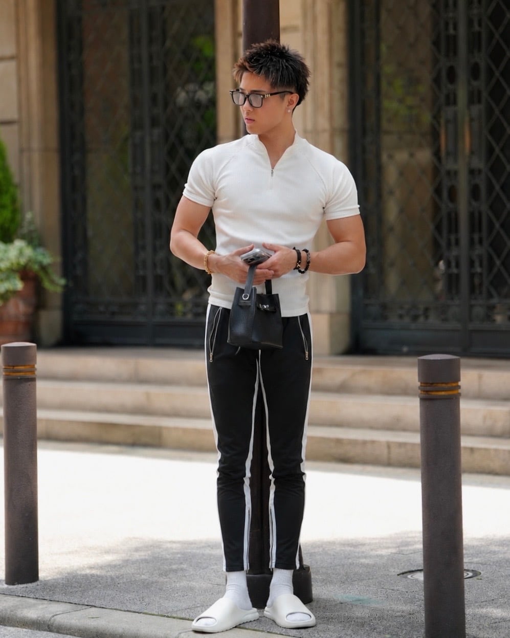 BELINDA LINE SKINNY PANTS ジップ付き ブラック【BB26016】 | BELINDA