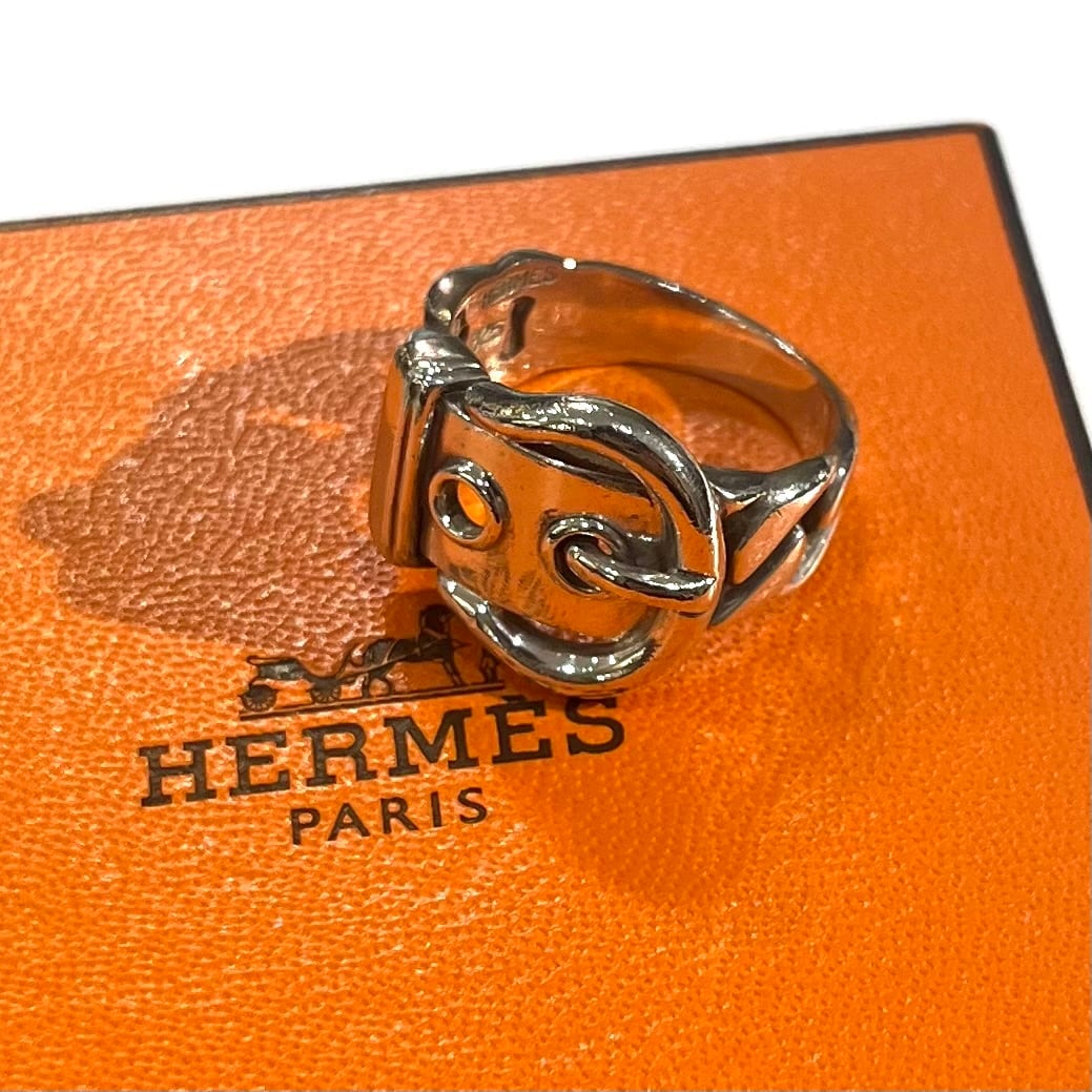 HERMÈS】【12号】2941 エルメス ブックルセリエ 指輪 シルバー925
