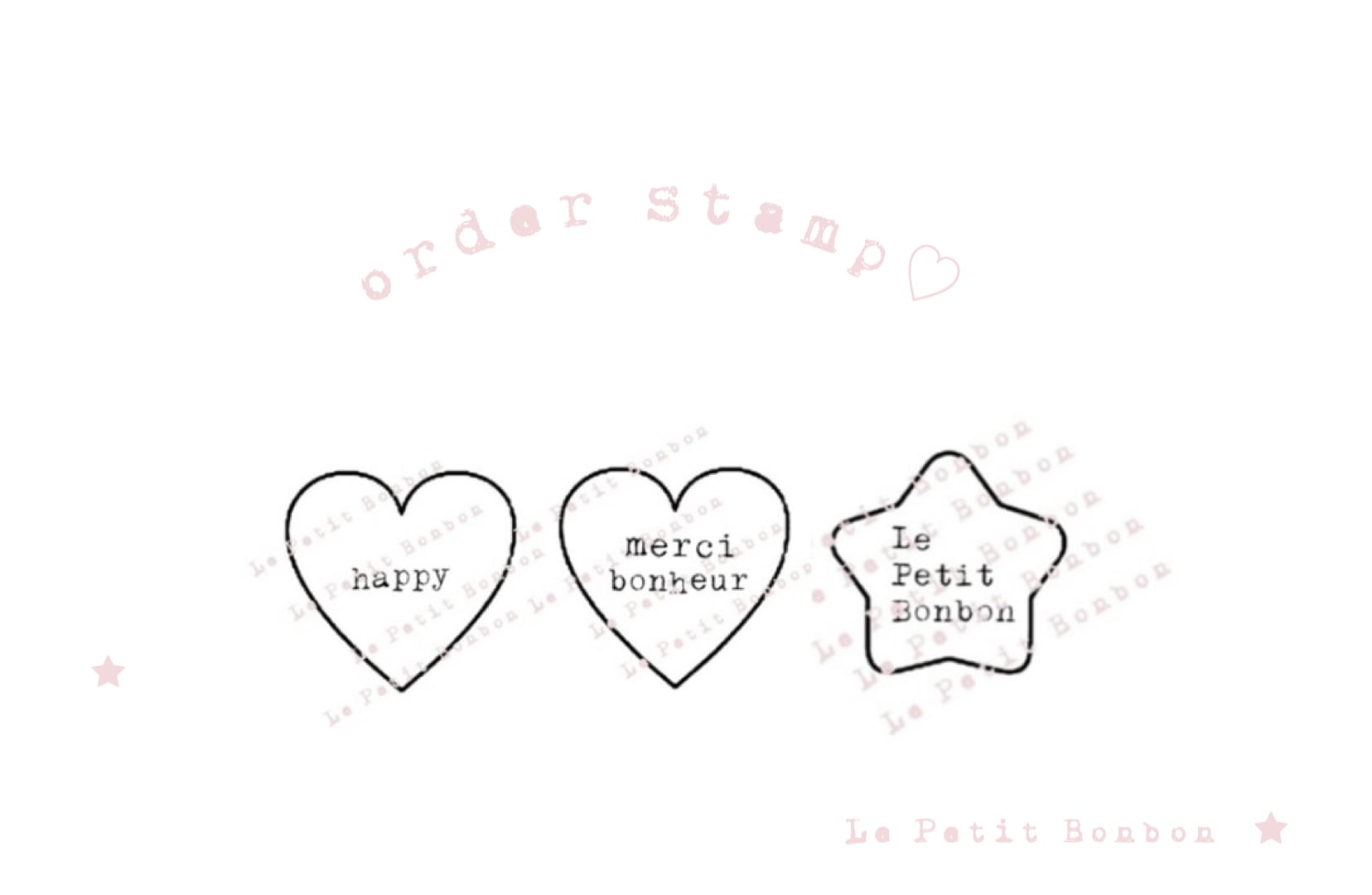 MERCI,AMOUR（French stamp） | Le Petit Bonbon