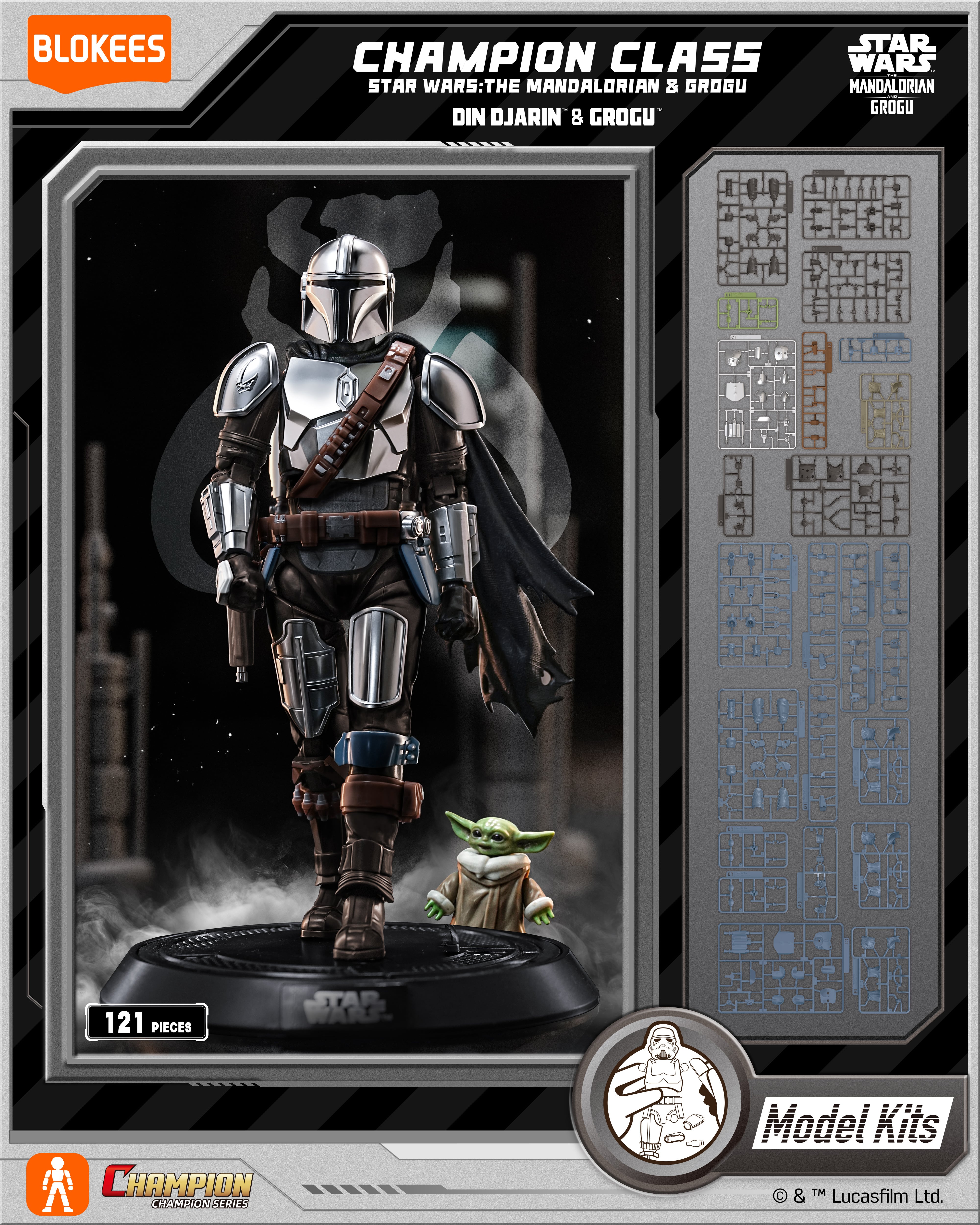 プラモデル】BLOKEES Star Wars: Mandalorian and Grogu Champion