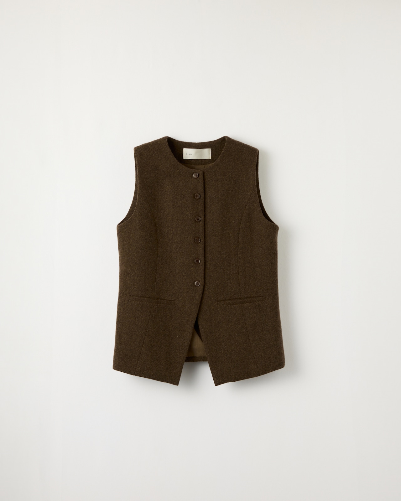 DU260716 Tweed Crew Neck Vest【set up可】【一部予約商品10月中旬】
