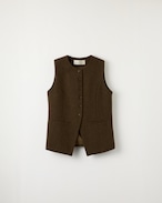 DU260716 Tweed Crew Neck Vest【set up可】【一部予約商品10月中旬】