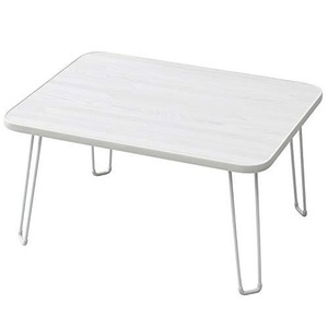 【在庫処分】山善(YAMAZEN) ローテーブル 折りたたみ 幅45×奥行30×高さ20cm コンパクト ミニ 折れ脚 簡易タイプ 一人暮らし 完成品 ホワイト MLT-4530(GWH)