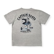 CAPTAIN SANTA キャプテンサンタ 背中BIGプリント 半袖Tシャツ サイズ LA /グレー/レディース
