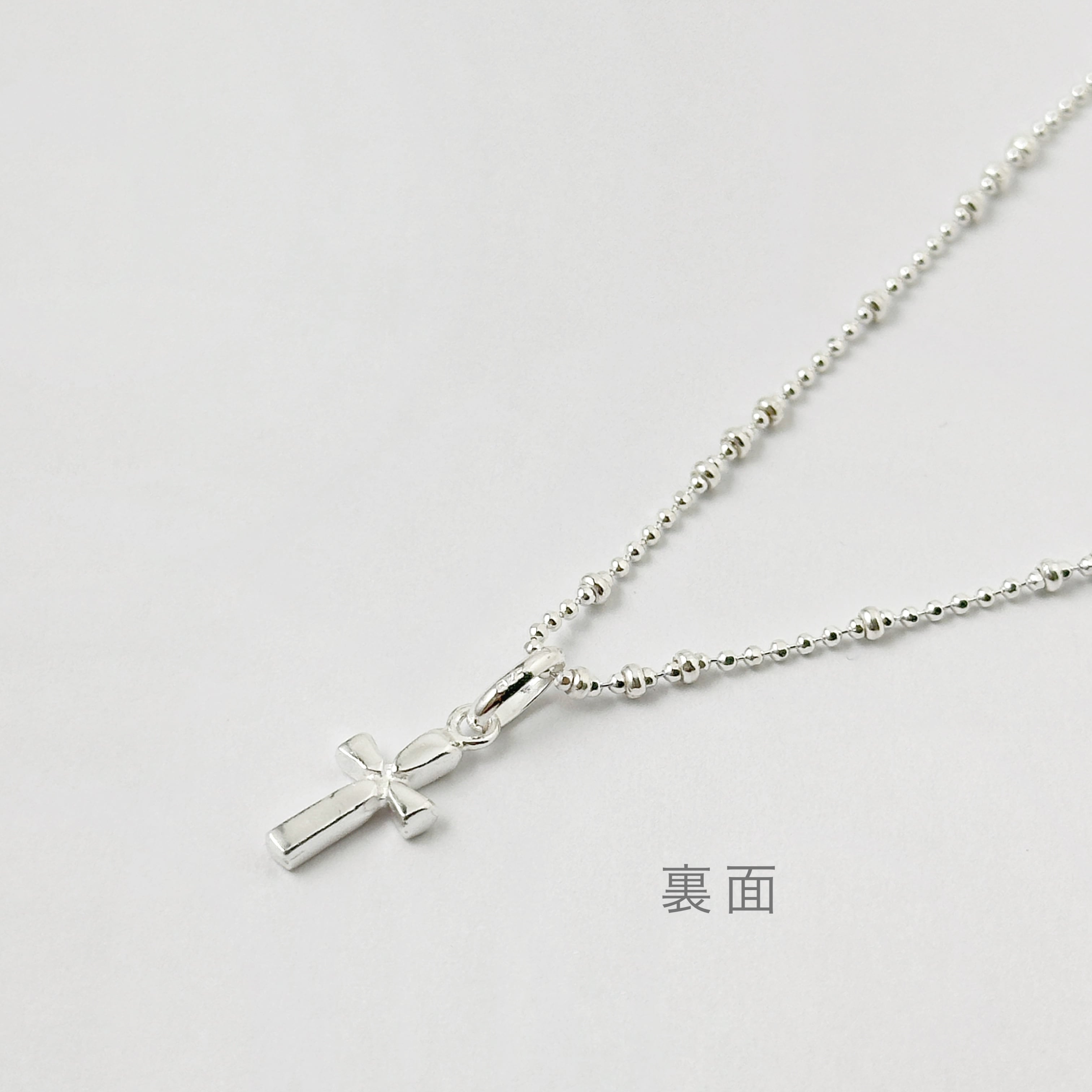 リトルラグーン鎌倉　リトル クロス with カットボールチェーン 70cm プチ クロス ネックレス | 【公式通販】鎌倉のシルバージュエリー専門