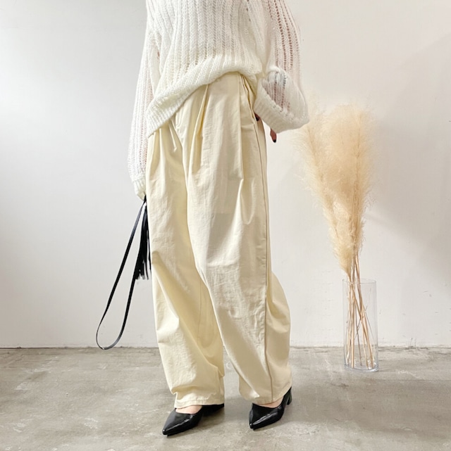 ナンバーミーTOKYO" TWILL TAC WIDE PANTS"IVORY