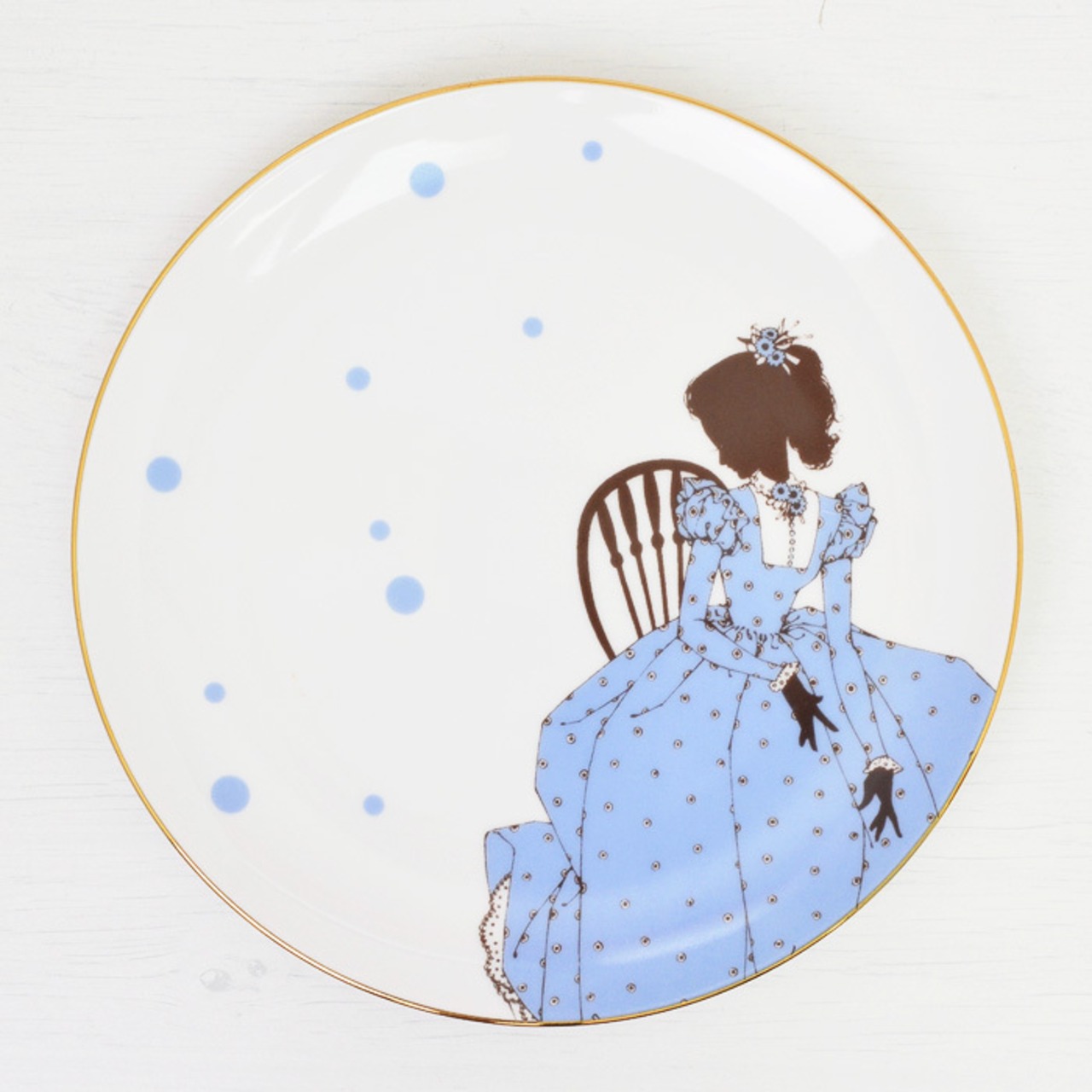 《中原淳一×Harappa》CAKE PLATE  ブルー
