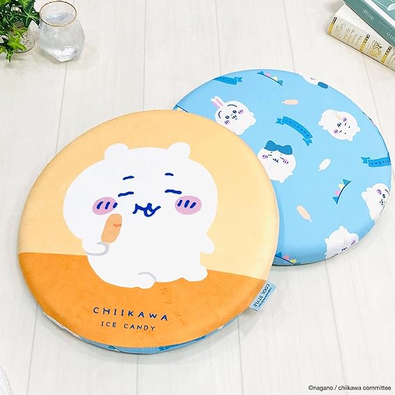 MORIPiLO モリシタ ちいかわ 座布団 椅子 クッション 40x40cm 丸型 冷