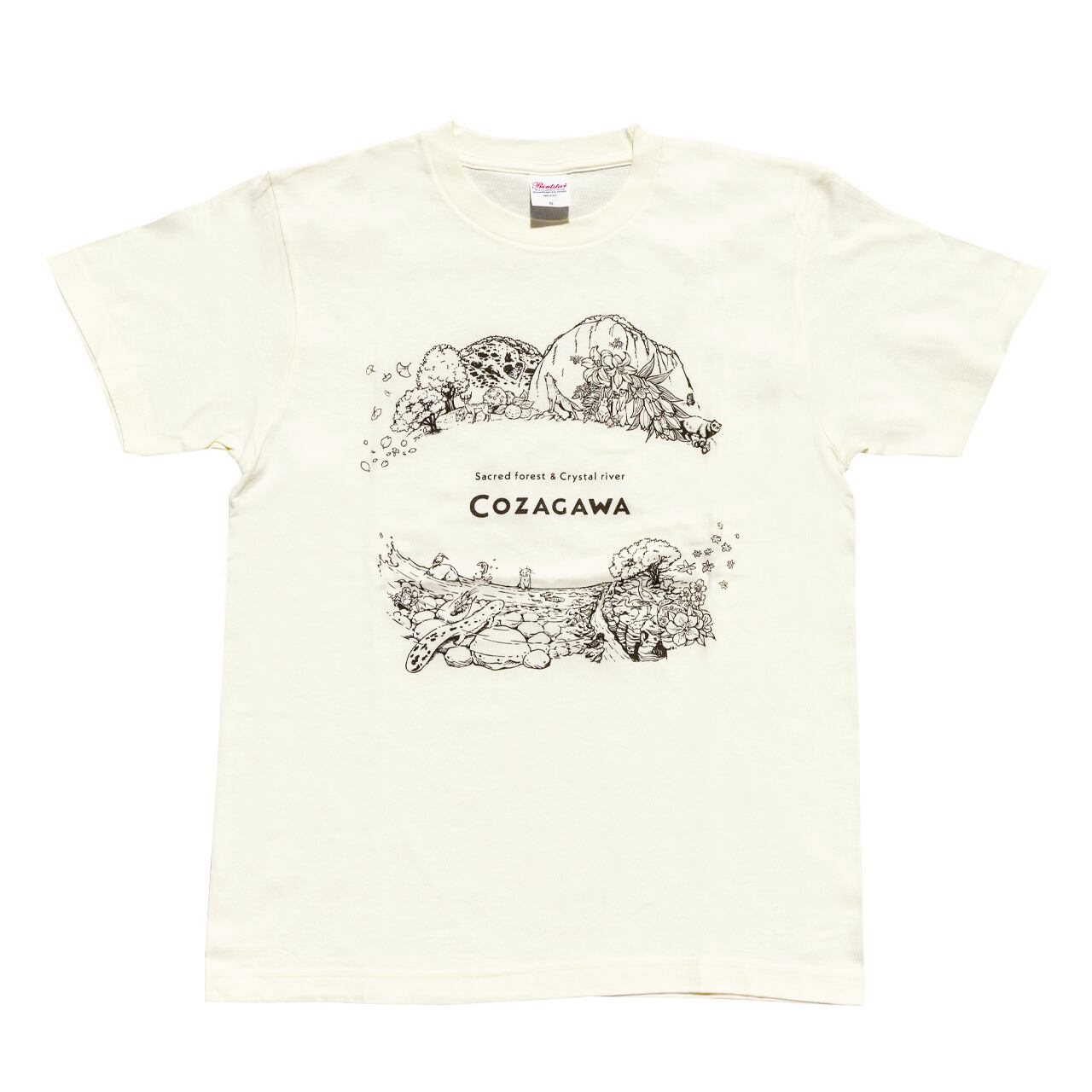 COZAGAWA - Tシャツ（白：ドライ）バックプリント 古座川 Sacred