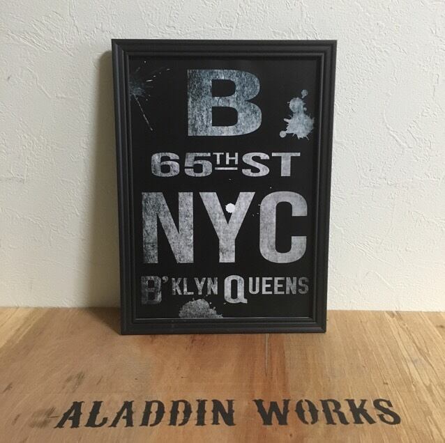 バスロールサインポスター(NYC.BLACK)