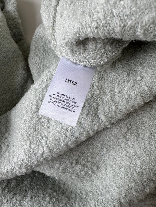 (即納) LITER / Bene alpaca boucle cardigan
