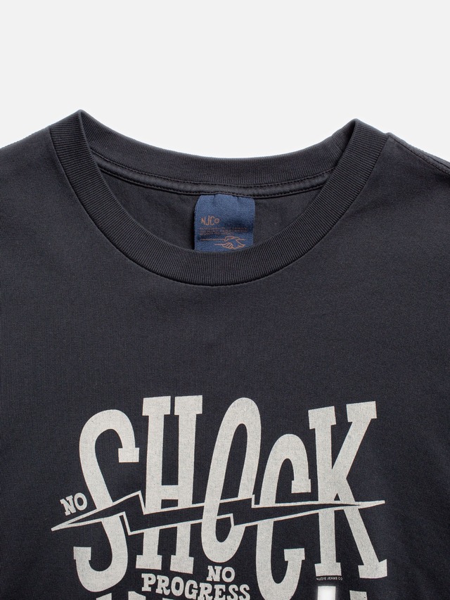Nudie jeans 2023fall collection Roy Shock Tee Black プリントTシャツ