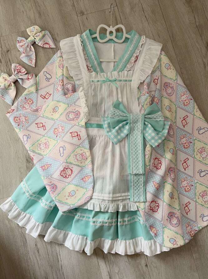 和ロリ♡全6カラー 和風ロリィタメイドセットアップ set25 