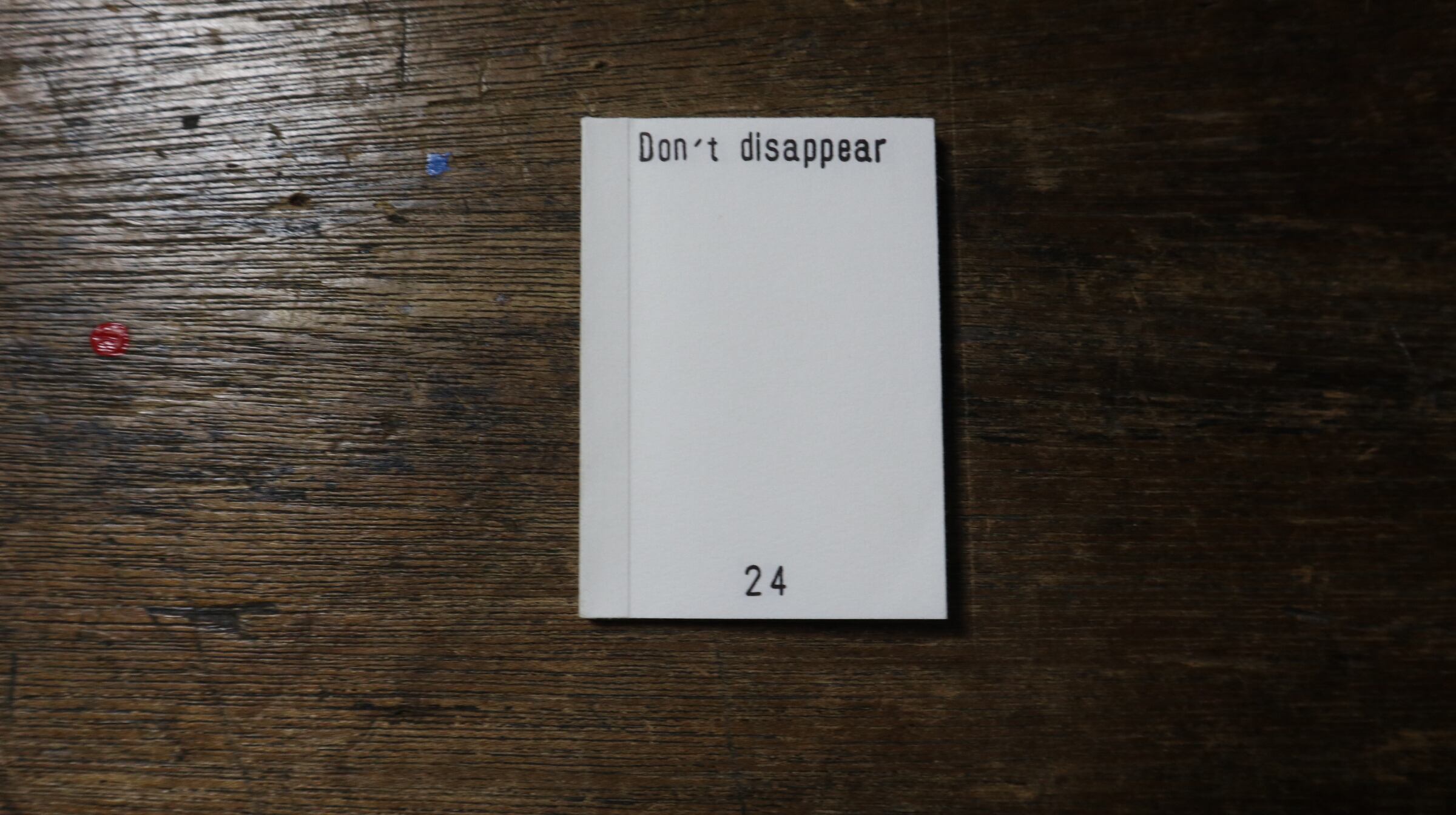 DON’T DISAPPEAR :artist’s book
