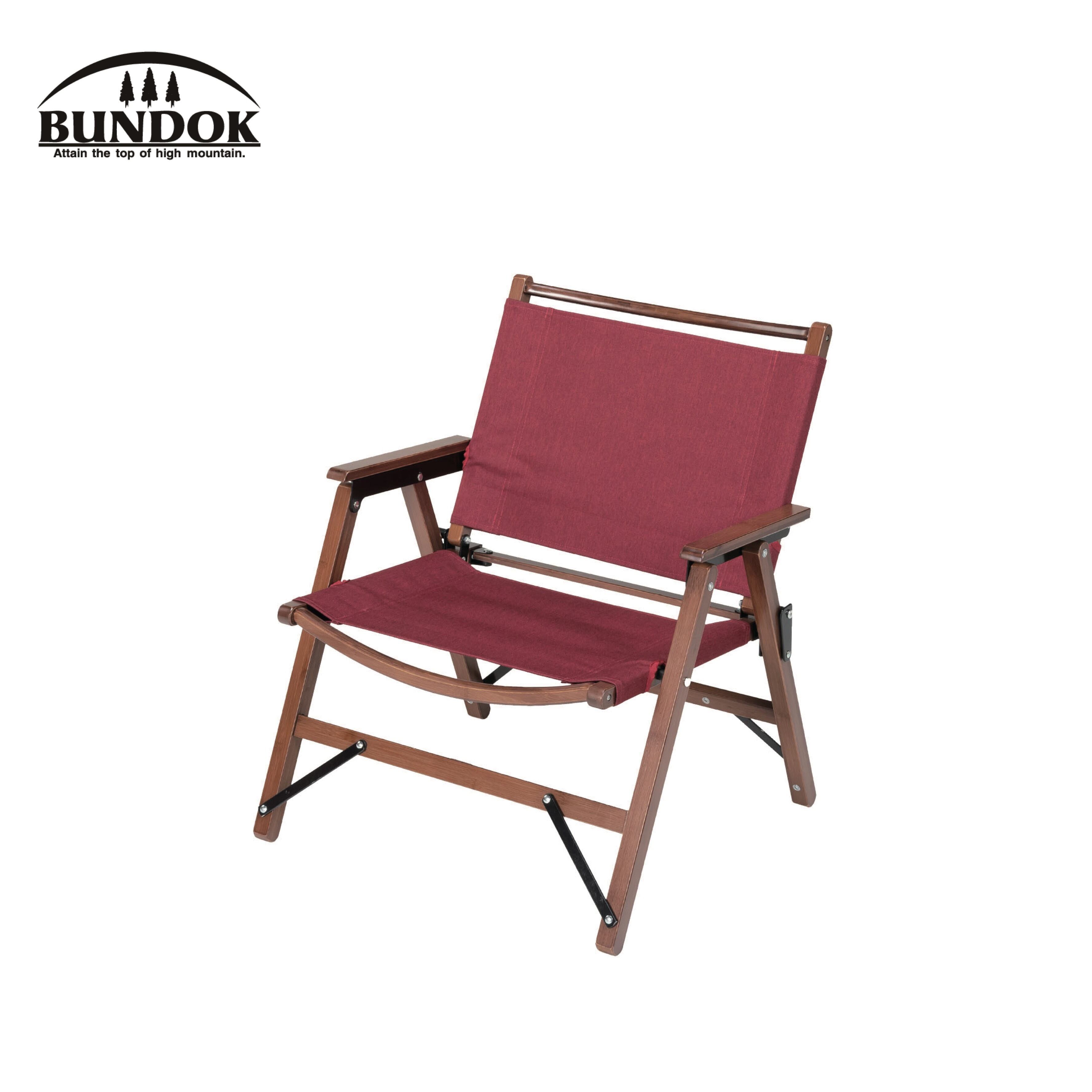 BUNDOK(バンドック)ロースタイル チェア BAMBOO レッド