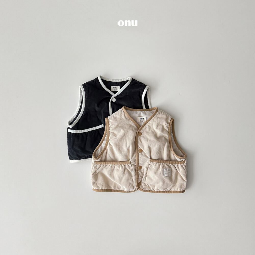 新品未使用 韓国子供服 ONU check reversible  vest L 2025年最新onu 韓国子ども服の人気アイテム - メルカリ