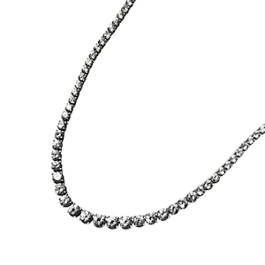 vintage silver tennis necklace