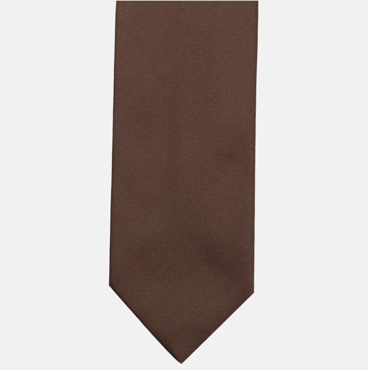 Brown Solid Color Silk Tie - TAL295