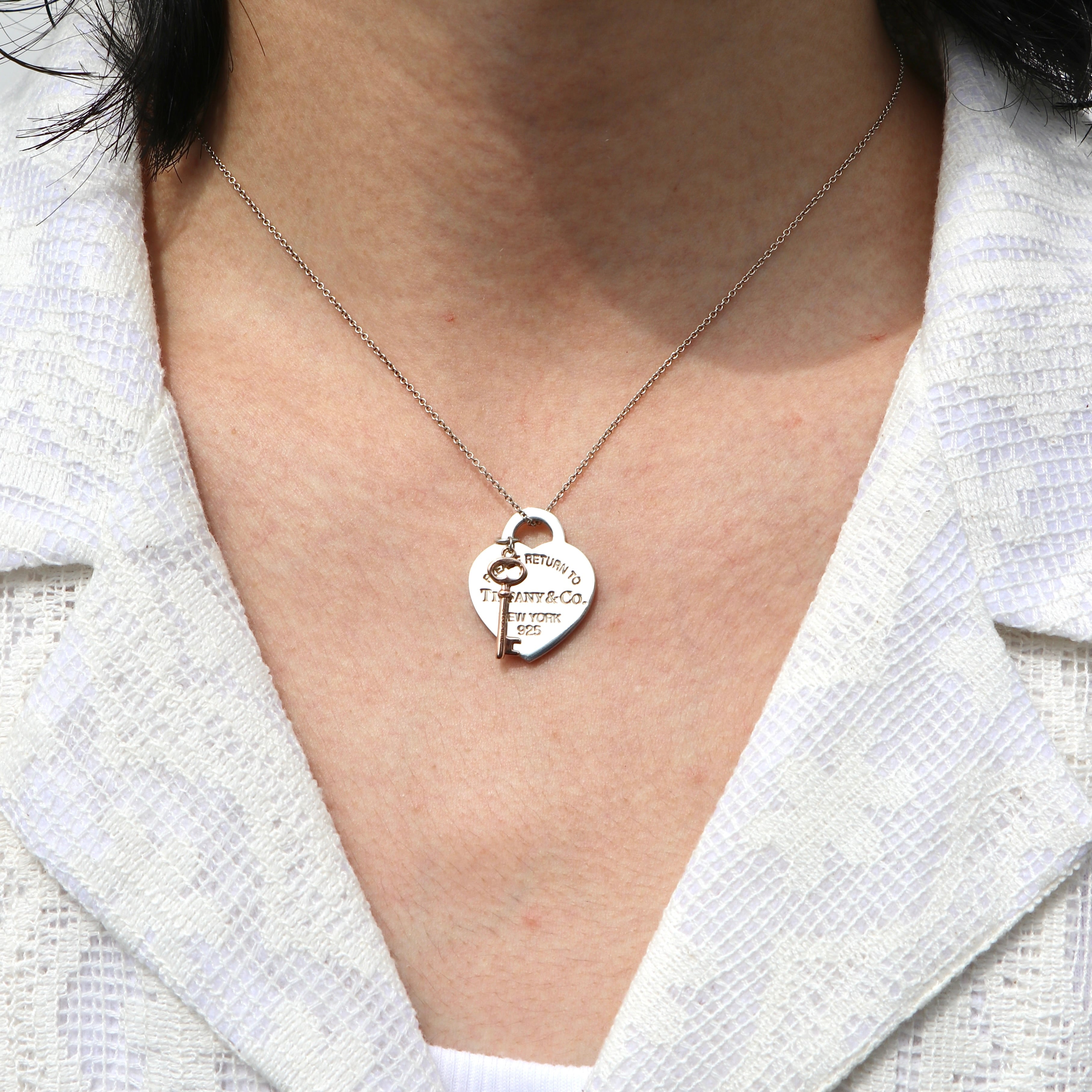 ティファニーネックレス 未使用品 リターントゥティファニー 青く 