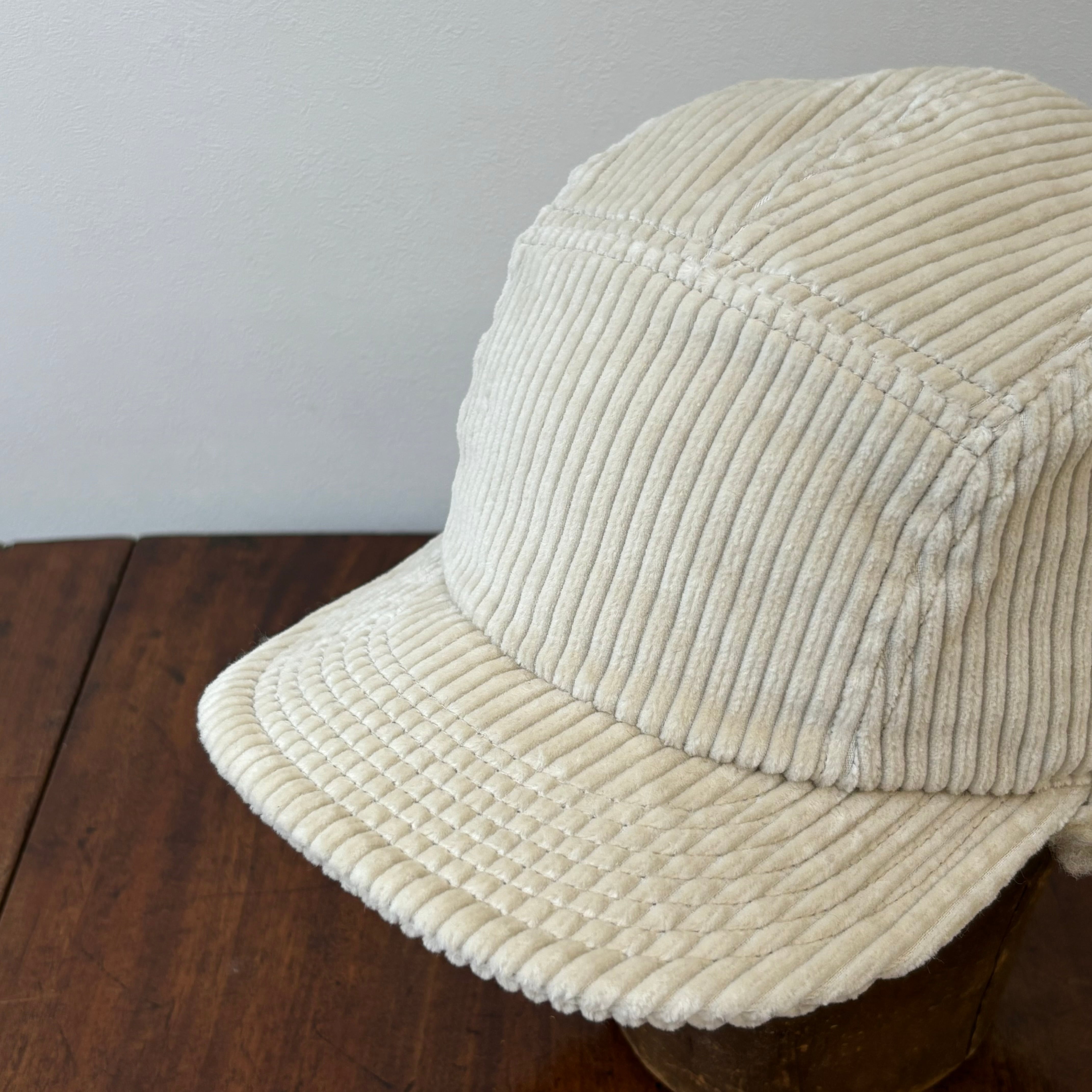 cableami コーデュロイ ボアキャップ アイボリー | 萬栄堂帽子店