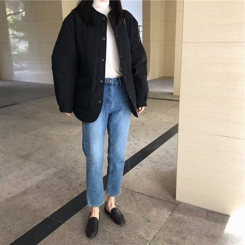 ノーカラーキルティングジャケット　ASF212010-14