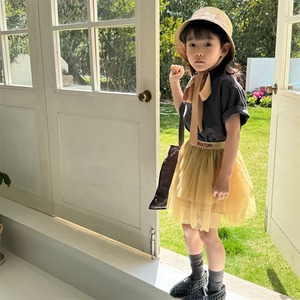 夏多重チュールスカート