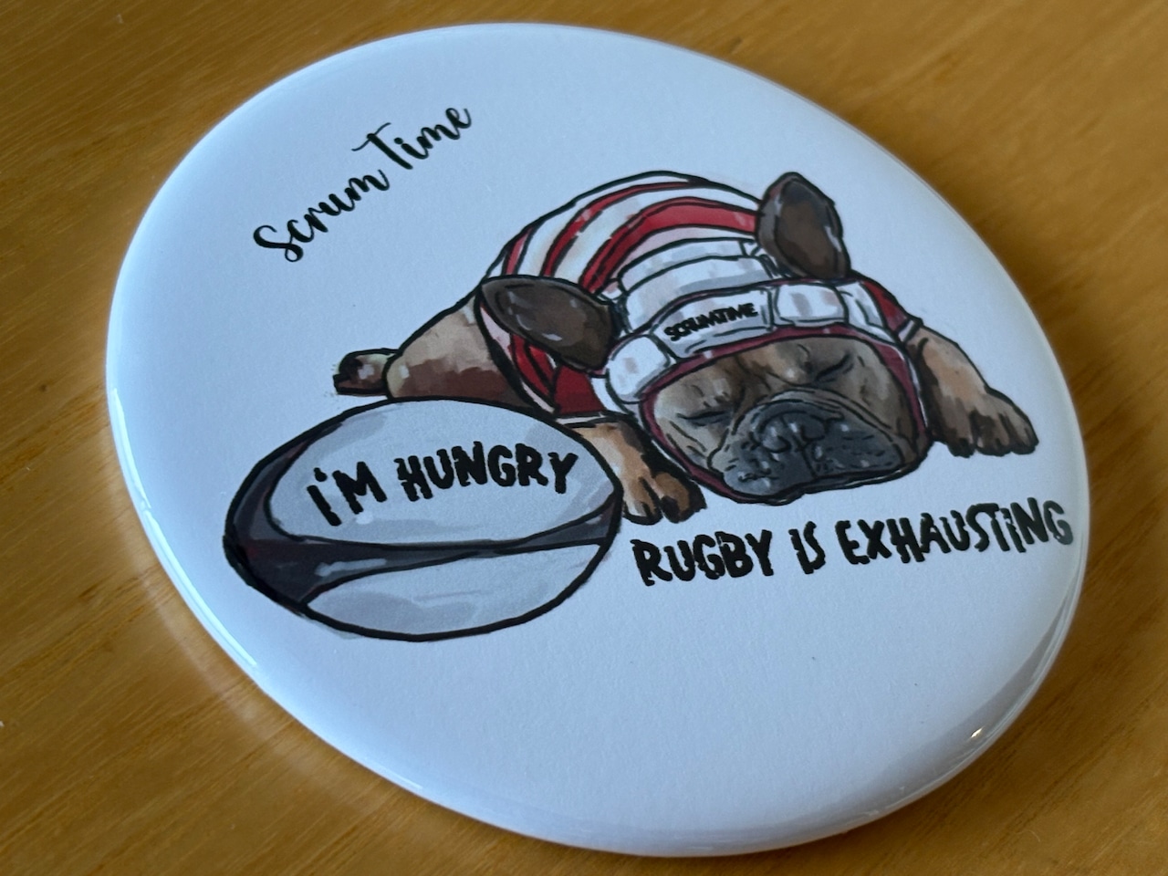 RUGBY FRENCH BULLDOG ポケットミラー