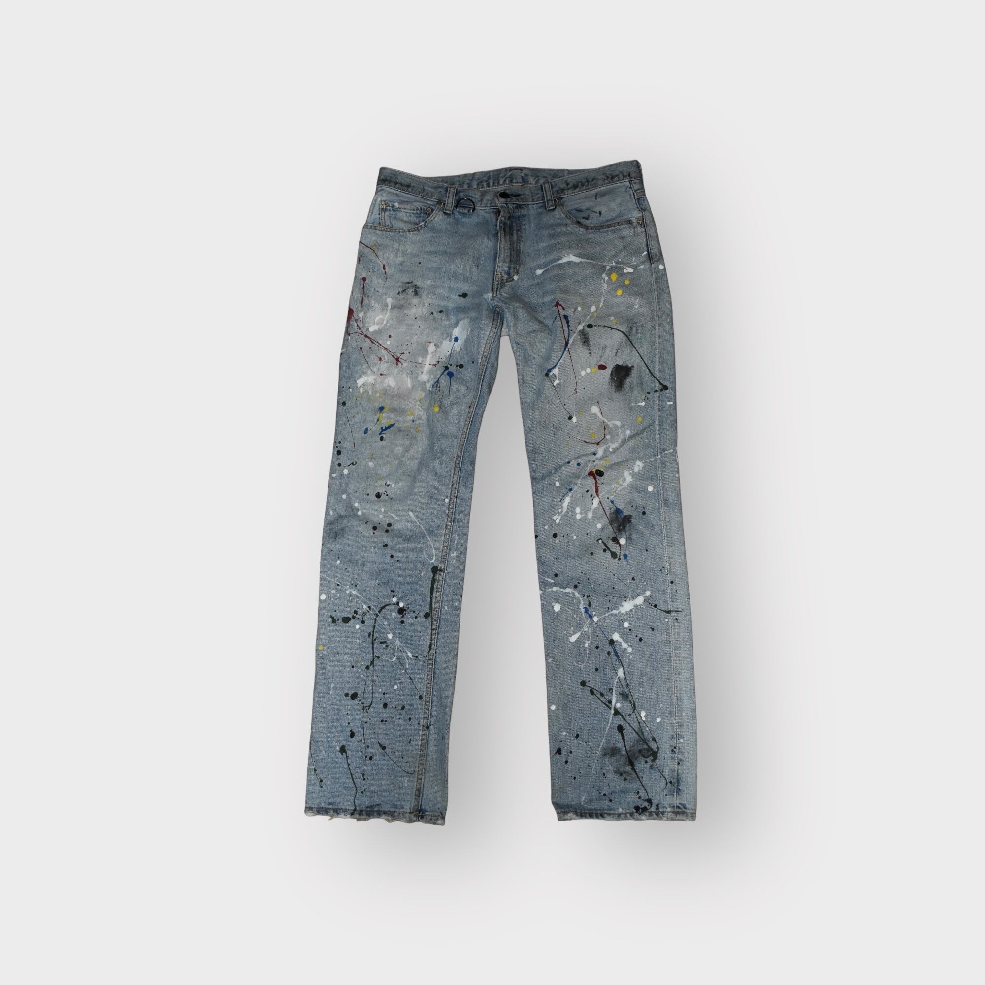 Number Nine 06ss paint denim | Pay ID
