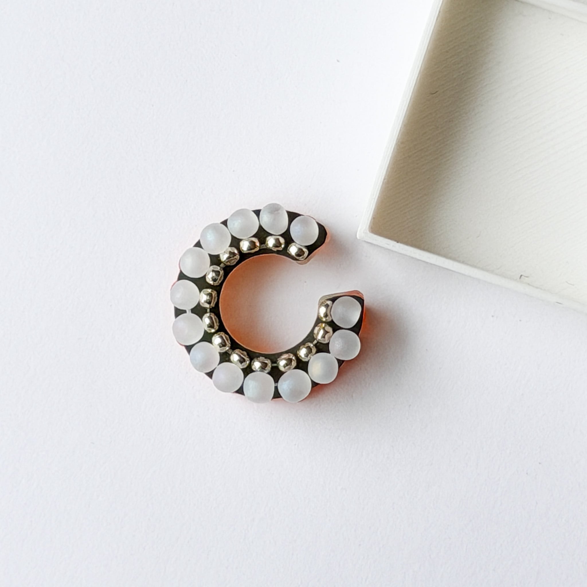 puzzle ring ear cuff 'bicolor' [02]