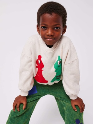 残り1点(2-3Y) BOBO CHOSES/Checkmate sweatshirt