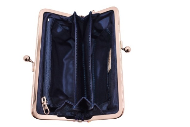 がま口 財布 角型 (ツリーピンク) 小銭入れ レトロ 工房 手作り 日本製 エコパッケージ MX-0035-277