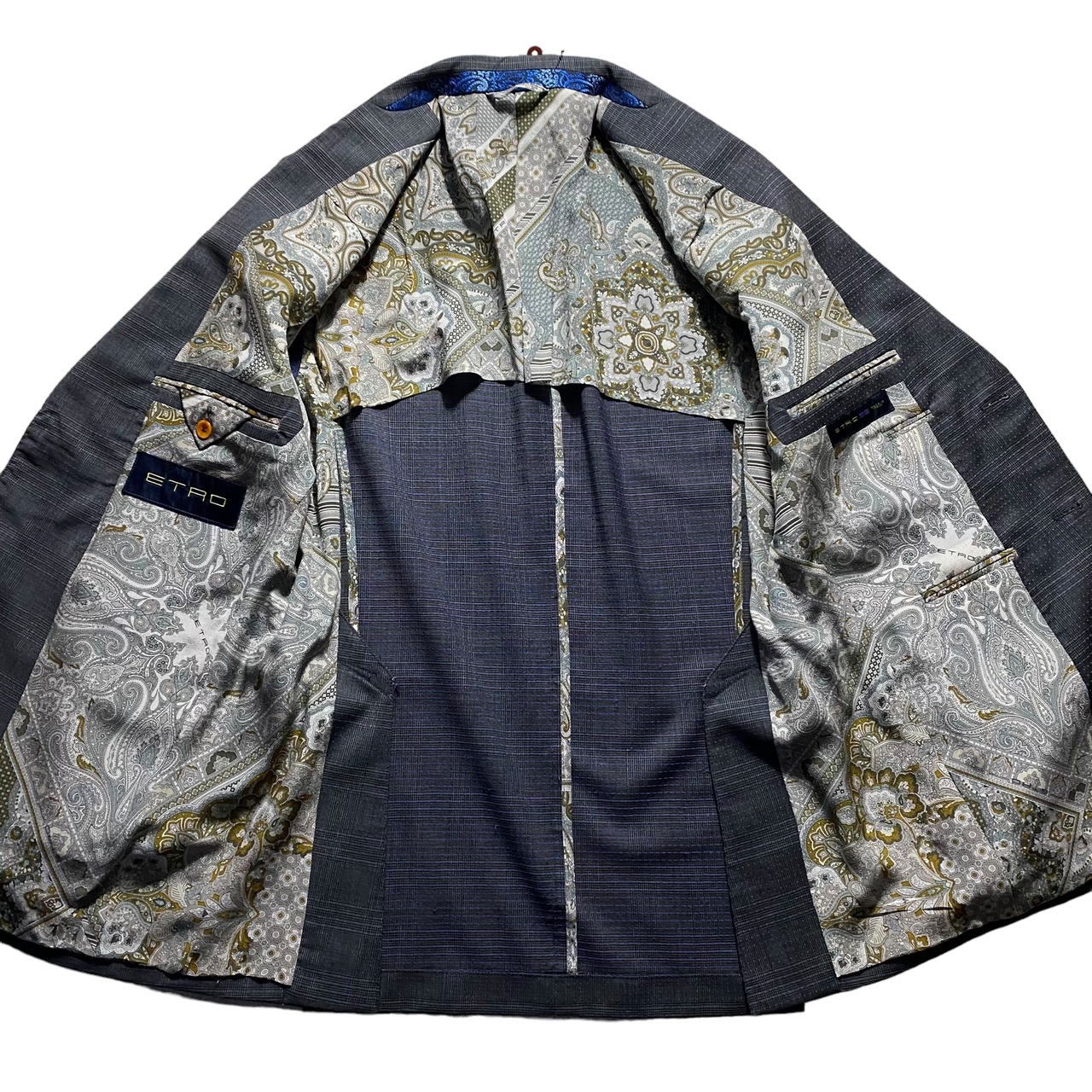 ETRO purple pin dot pattern tailored jacket