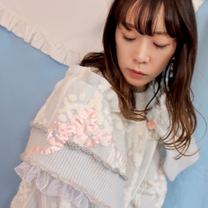 【forget-her-not × marienkafer】-snow blue garden knit