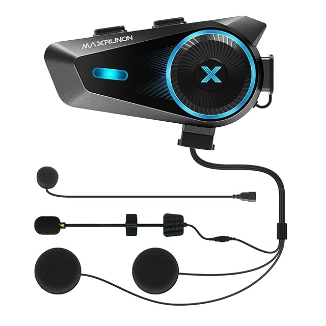 MAXRUNON バイク インカム D10 バイク用インカム 日本語音声認識 4人