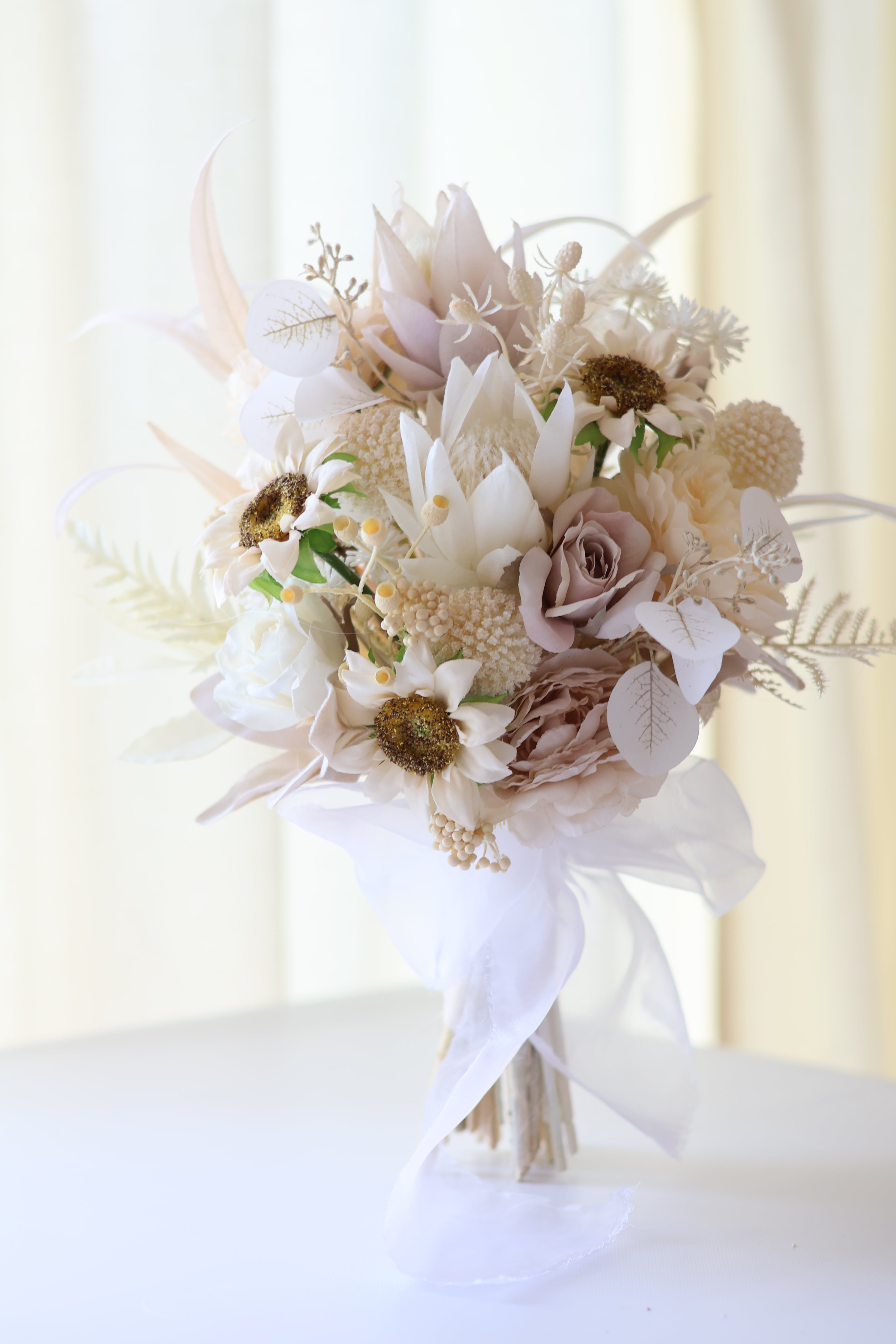 ウェディングブーケ アーティフィシャフラワー プロテア 【公式通販】