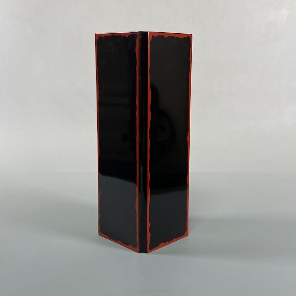 平安堂造 己ん典 蝋色塗 手桶形花生 花器 花瓶 共箱 平安堂造 己ん典 蝋色塗 手桶形花生 花器 花瓶 共箱