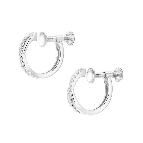 K10WGダイヤモンドイヤリング 060201000911 | TODAY 