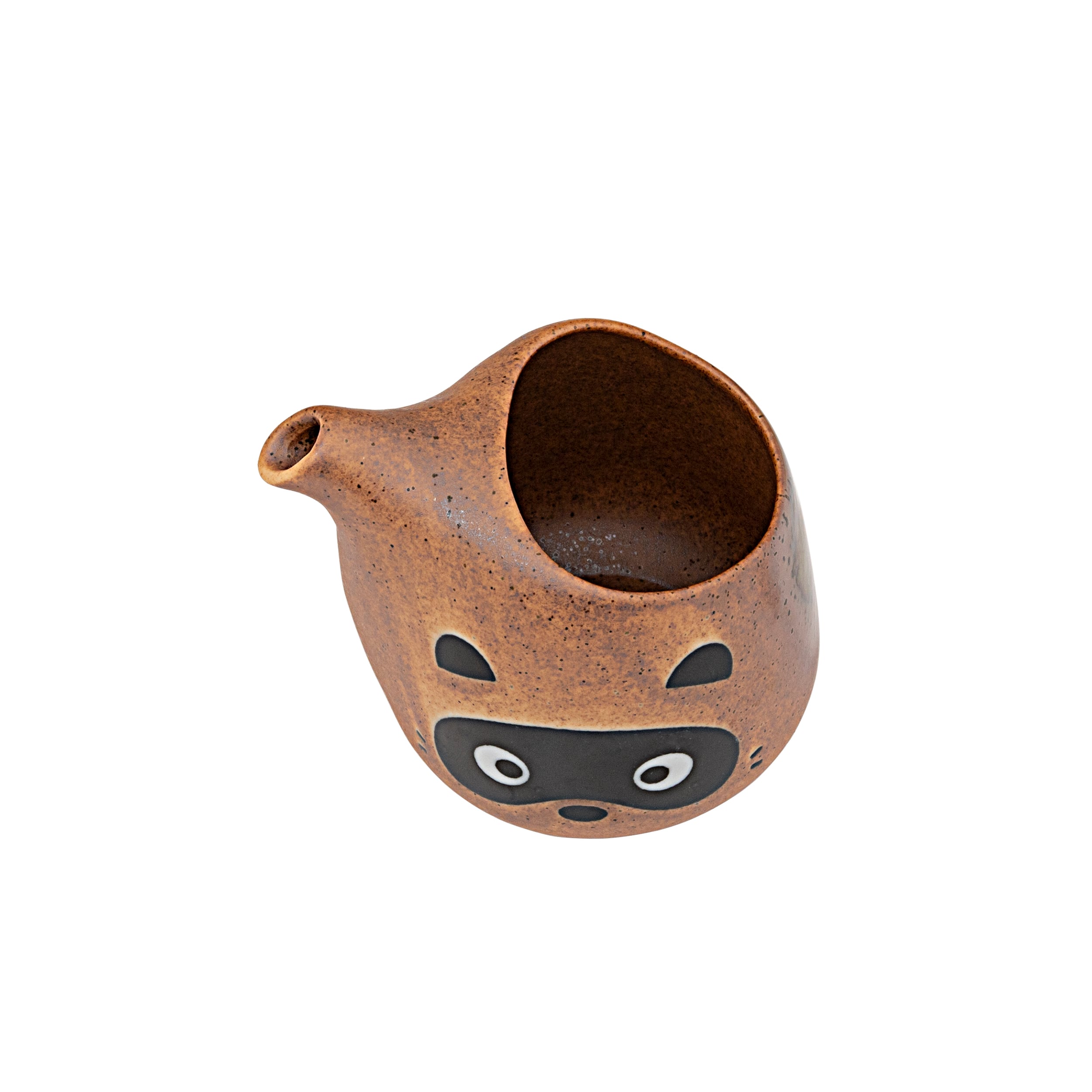 たぬき ポン太 冷酒片口 | 山淳製陶所