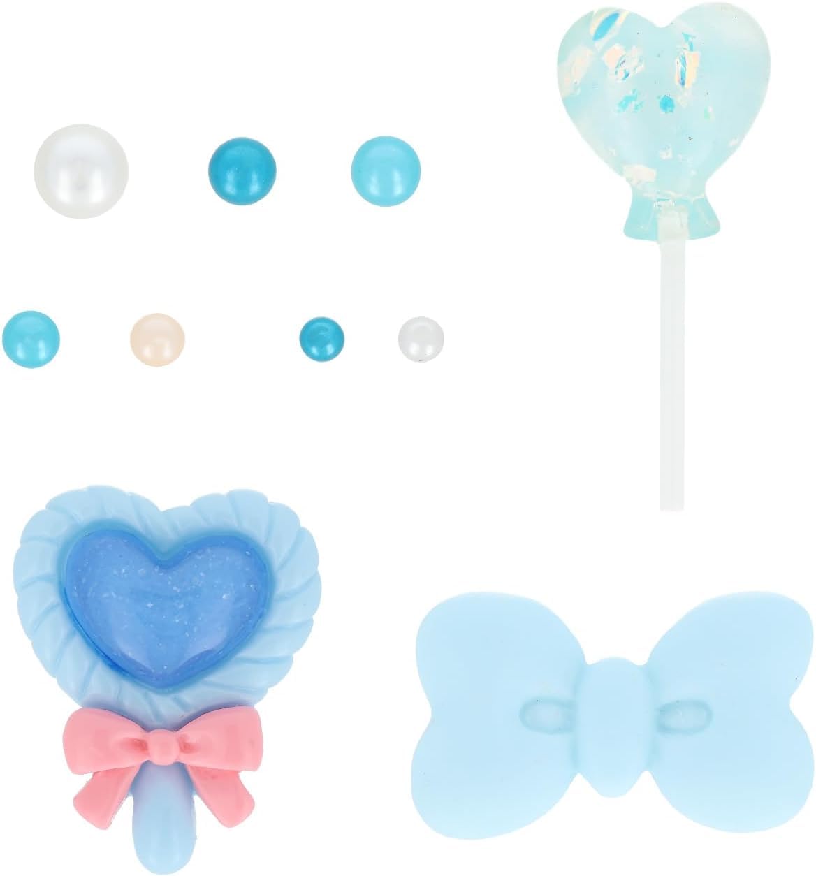 【人気】KIYOHARA スイーツデコ デコパーツミックス M パーツ 3個入り カラーパール 7個入り BL ブルー DW-02